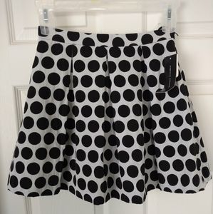 French Connection Polka Dot Skater Mini Skirt Sz 4